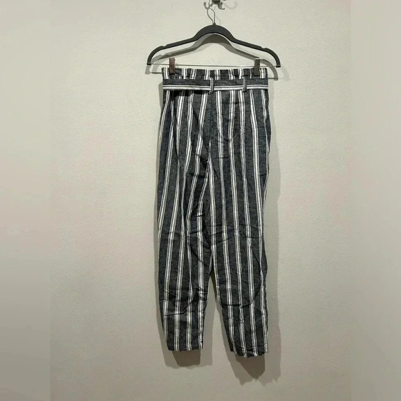 ABERCROMBIE & FITCH Stripped Linen Blend Trousers / Size Small / - Picture 3 of 6